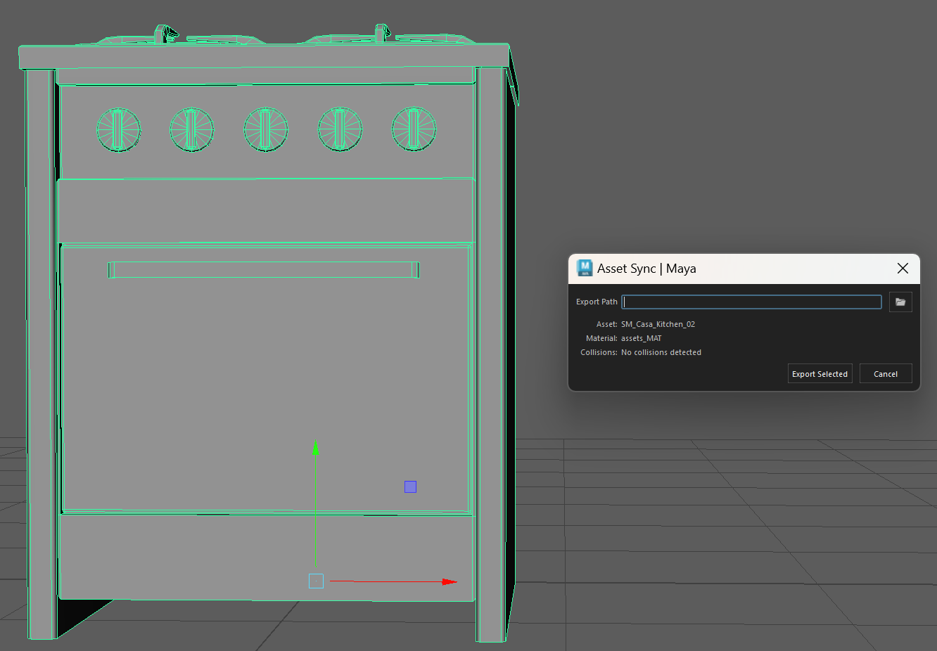 Maya export UI